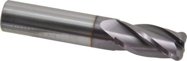 Niagara Cutter - 5/8", 4 Flute, Single End, Solid Carbide, 1/8" Corner Radius End Mill - 3-1/2" OAL, 30° Helix, Right Hand Flute, 1-1/4" LOC, Right Hand Cut - Eagle Tool & Supply