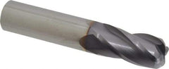 Niagara Cutter - 3/4", 4 Flute, Single End, Solid Carbide, 0.19" Corner Radius End Mill - 4" OAL, 30° Helix, Right Hand Flute, 1-1/2" LOC, Right Hand Cut - Eagle Tool & Supply