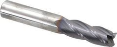 Niagara Cutter - 3/8", 4 Flute, Single End, Solid Carbide, 0.02" Corner Radius End Mill - 2-1/2" OAL, 30° Helix, Right Hand Flute, 1" LOC, Right Hand Cut - Eagle Tool & Supply