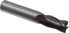 Niagara Cutter - 1/2", 4 Flute, Single End, Solid Carbide, 0.015" Corner Radius End Mill - 3" OAL, 30° Helix, Right Hand Flute, 1" LOC, Right Hand Cut - Eagle Tool & Supply