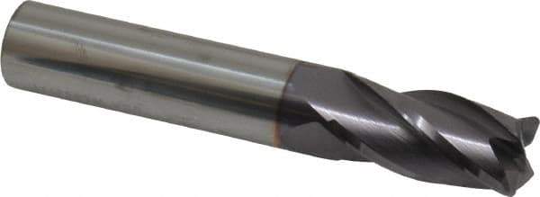 Niagara Cutter - 1/2", 4 Flute, Single End, Solid Carbide, 0.045" Corner Radius End Mill - 3" OAL, 30° Helix, Right Hand Flute, 1" LOC, Right Hand Cut - Eagle Tool & Supply