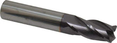 Niagara Cutter - 1/2", 4 Flute, Single End, Solid Carbide, 0.045" Corner Radius End Mill - 3" OAL, 30° Helix, Right Hand Flute, 1" LOC, Right Hand Cut - Eagle Tool & Supply
