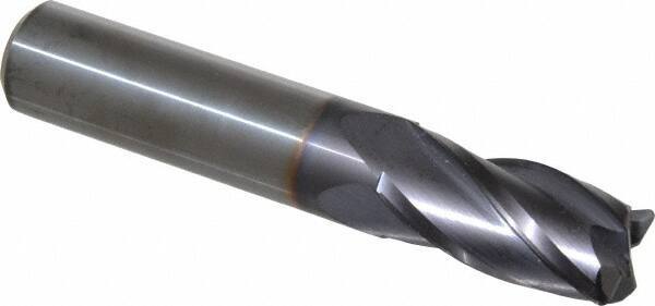 Niagara Cutter - 5/8", 4 Flute, Single End, Solid Carbide, 0.06" Corner Radius End Mill - 3-1/2" OAL, 30° Helix, Right Hand Flute, 1-1/4" LOC, Right Hand Cut - Eagle Tool & Supply