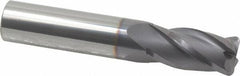 Niagara Cutter - 5/8", 4 Flute, Single End, Solid Carbide, 0.09" Corner Radius End Mill - 3-1/2" OAL, 30° Helix, Right Hand Flute, 1-1/4" LOC, Right Hand Cut - Eagle Tool & Supply