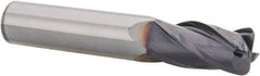 Niagara Cutter - 1/2", 4 Flute, Single End, Solid Carbide, 0.09" Corner Radius End Mill - 3" OAL, 30° Helix, Right Hand Flute, 1" LOC, Right Hand Cut - Eagle Tool & Supply