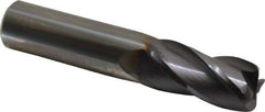Niagara Cutter - 3/4", 4 Flute, Single End, Solid Carbide, 1/8" Corner Radius End Mill - 4" OAL, 30° Helix, Right Hand Flute, 1-1/2" LOC, Right Hand Cut - Eagle Tool & Supply