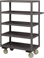 Durham - 1,200 Lb Capacity, 18" Wide x 36" Long x 55-5/8" High Service Cart - 5 Shelf, Steel, 2 Rigid/2 Swivel Casters - Eagle Tool & Supply