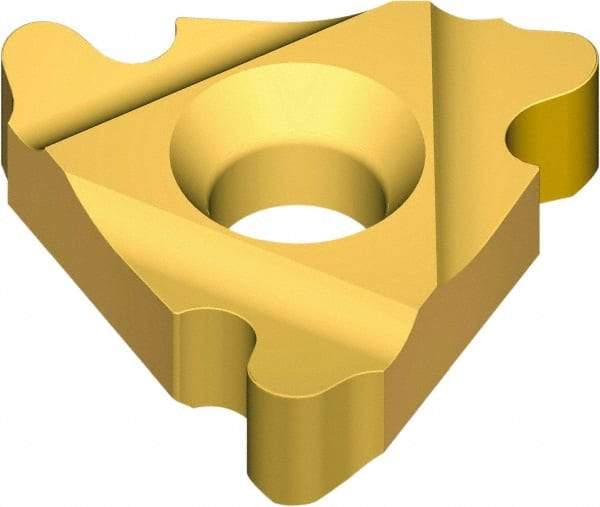 Vargus - 3ER External Right Hand 10 RD Laydown Threading Insert - Grade VKX, TiN Coated Carbide, 9.53mm Inscribed Circle - Eagle Tool & Supply