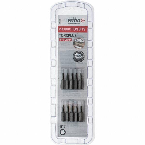 Wiha - 1/4" Drive IP7 Torx Plus Screwdriver Bit - 1" OAL, Insert Bit - Eagle Tool & Supply