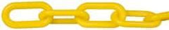 PRO-SAFE - 100' Long x 2" Wide Plastic Chain - Yellow - Eagle Tool & Supply