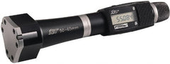 Fowler - 4 to 6", 115mm Gage Depth, 0.001mm Resolution, Ratchet Stop Thimble, Electronic Inside Hole Micrometer Set - Eagle Tool & Supply