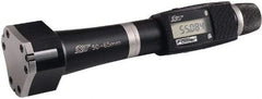 Fowler - 20 to 50mm, 80mm Gage Depth, 0.001mm Resolution, Ratchet Stop Thimble, Electronic Inside Hole Micrometer Set - Accurate to 0.004mm, 3 Heads, 3 Contact Points, 2 Setting Rings, Data Output - Eagle Tool & Supply