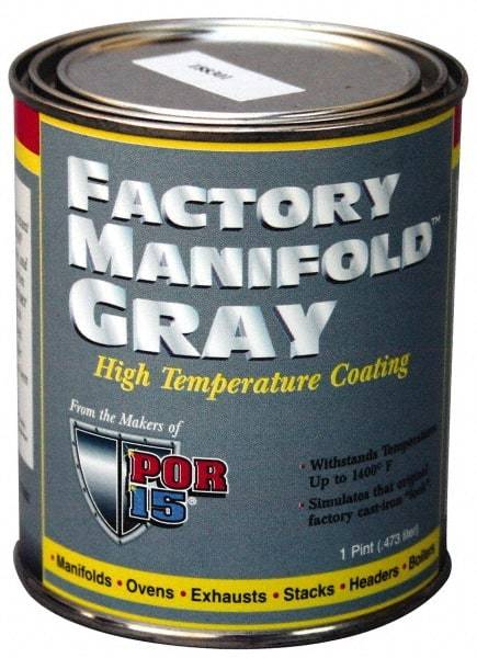 POR-15 - 1 Gal Gray Automotive Heat Resistant Paint - 1,200°F Max Temp, Comes in Can with Handle - Eagle Tool & Supply