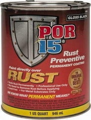 POR-15 - 1 Quart, Black, Rust Preventative Paint - Comes in Can - Eagle Tool & Supply