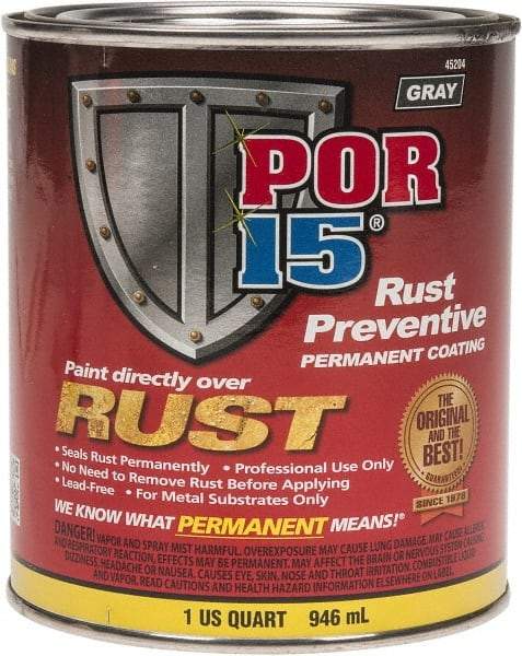 POR-15 - 1 Quart, Gray, Rust Preventative Paint - Comes in Can - Eagle Tool & Supply