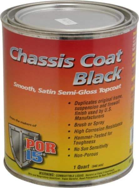 POR-15 - Semigloss Black Automotive Topcoat - 1 Qt Can - Eagle Tool & Supply