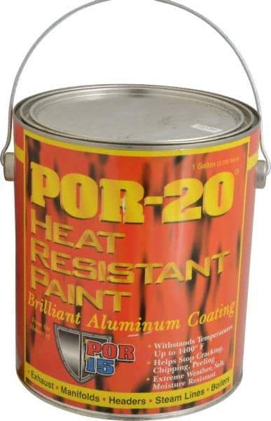 POR-15 - 1 Gal Aluminum Automotive Heat Resistant Paint - 1,200°F Max Temp, Comes in Can with Handle - Eagle Tool & Supply