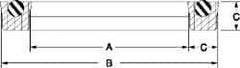 Value Collection - 1-3/4" Inside Diam x 2-1/2" Outside Diam Lip Seal - Standard - 3/8" High, Polyurethane - Eagle Tool & Supply