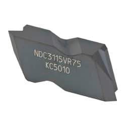 Kennametal - NDC3115 Grade KC5010, Internal/External NPT Threading Insert - 11-1/2 TPI Int Pitch, Right Hand Insert, TiAlN Finish, Carbide - Eagle Tool & Supply
