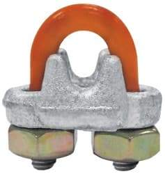 CM - 3/4" Wire Rope U-Bolt Clip - 5/8-11, 1-1/2" Between Centers, Galvanized - Eagle Tool & Supply