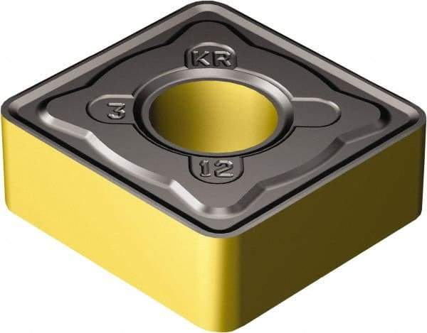 Sandvik Coromant - SNMG543 KR Grade 3225 Carbide Turning Insert - TiCN/AI2O3/TiN Finish, 90° Square, 5/8" Inscr Circle, 1/4" Thick, 3/64" Corner Radius - Eagle Tool & Supply