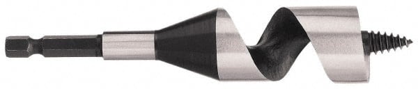 DeWALT - 1-3/8", 7/16" Diam Hex Shank, 6" Overall Length with 4" Twist, Ship Auger Bit - Eagle Tool & Supply