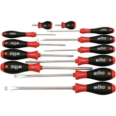 Wiha - 12 Piece Slotted, Phillips & Stubby Screwdriver Set - Eagle Tool & Supply