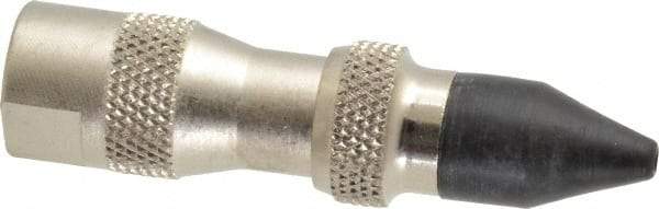 Coilhose Pneumatics - 125 Max psi Rubber Push Button Blow Gun - 1/4 NPT, 3" Tube Length, Nickel Plated Brass - Eagle Tool & Supply