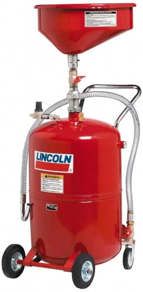 Lincoln - Oil Drain Containers Type: Pressurized Evacuation Drain w/Casters Container Size: 20 Gal. - Eagle Tool & Supply