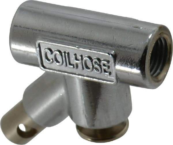 Coilhose Pneumatics - 150 Max psi Standard Safety Inline Blow Gun - 1/4 NPT, 3/4" Tube Length, Chrome Plated Zinc - Eagle Tool & Supply