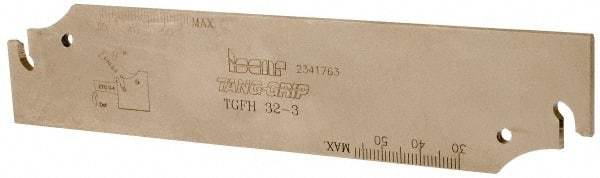 Iscar - 1.26" Blade Height, 0.098" Blade Width, 5-29/32" OAL, Neutral Cut, Double End Indexable Cut-Off Blade - TGFH Blade - Eagle Tool & Supply