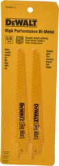 DeWALT - 6" Long, Bi-Metal Reciprocating Saw Blade - Tapered Profile, 5 to 8 TPI, Toothed Edge, Universal Shank - Eagle Tool & Supply