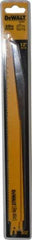 DeWALT - 12" Long, Bi-Metal Reciprocating Saw Blade - Tapered Profile, 5 to 8 TPI, Toothed Edge, Universal Shank - Eagle Tool & Supply