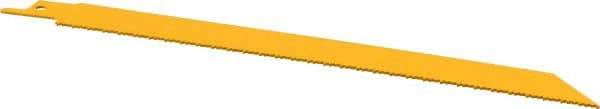 DeWALT - 8" Long, Bi-Metal Reciprocating Saw Blade - Straight Profile, 14 TPI, Toothed Edge, Universal Shank - Eagle Tool & Supply