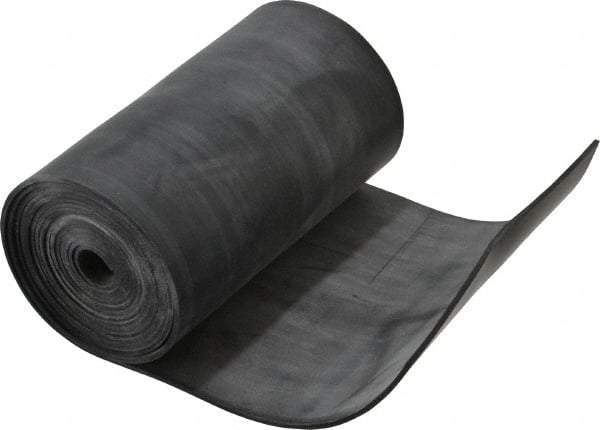 Made in USA - 1/16" Thick x 4" Wide x 60" Long, Plain Backed Buna-N Rubber Strip - Stock Length, 60 Shore A Durometer, 2,500 psi Tensile Strength, -20 to 170°F, Black - Eagle Tool & Supply
