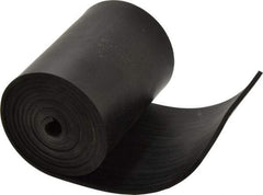 Made in USA - 1/8" Thick x 4" Wide x 60" Long, Plain Backed Buna-N Rubber Strip - Stock Length, 60 Shore A Durometer, 2,500 psi Tensile Strength, -20 to 170°F, Black - Eagle Tool & Supply