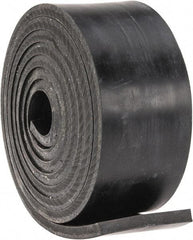 Made in USA - 1/4" Thick x 2" Wide x 60" Long, Plain Backed Buna-N Rubber Strip - Stock Length, 60 Shore A Durometer, 2,500 psi Tensile Strength, -20 to 170°F, Black - Eagle Tool & Supply