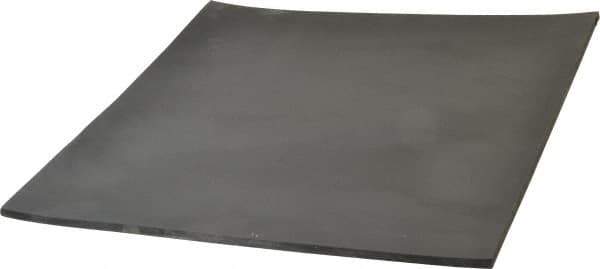 Made in USA - 12" Long, 12" Wide, 1/4" Thick, Buna-N Rubber Foam Sheet - 50 to 60 Durometer, Black, -20 to 180°F, 2,500 psi Tensile Strength, Plain Backing, Stock Length - Eagle Tool & Supply