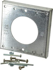 Hubbell Wiring Device-Kellems - Electrical Outlet Box Steel Raised Cover - 4" Overall Width - Eagle Tool & Supply