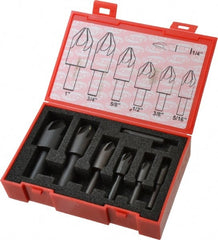 Keo - 7 Piece, 1/4 to 1" Head Diam, 82° Included Angle, Single End Countersink Set - Eagle Tool & Supply