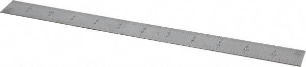 SPI - 12" Long, 1/64, 1/32, 1/16, 1/8" Graduation, Rigid Steel Rule - 4R Graduation Style, 1" Wide, Silver, Satin Chrome Finish - Eagle Tool & Supply