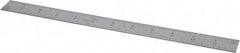 SPI - 12" Long, 1/64, 1/32, 1/16, 1/8" Graduation, Rigid Steel Rule - 4R Graduation Style, 1" Wide, Silver, Satin Chrome Finish - Eagle Tool & Supply