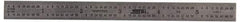 SPI - 36" Long, 1/64, 1/32" and 0.5, 1mm Graduation, Flexible Steel Rule - English/Metric Graduation Style, 3/4" Wide, Silver, Satin Chrome Finish - Eagle Tool & Supply
