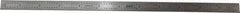 SPI - 12" Long, 1/100, 1/64, 1/32, 1/10" Graduation, Flexible Stainless Steel Rule - 5R Graduation Style, 1/2" Wide, Silver, Polished Finish - Eagle Tool & Supply