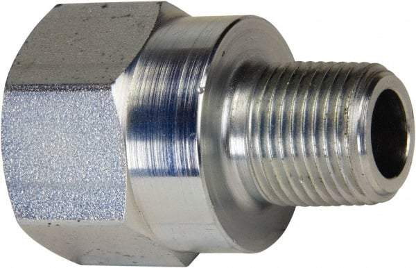 Enerpac - 1/2 Female & 3/8 Male NPTF 18-8 Stainless Steel Hydraulic Hose Adapter - 10,000 psi - Eagle Tool & Supply