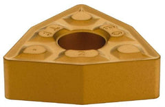 Iscar - WNMG432 TF Grade IC9250 Carbide Turning Insert - TiCN/Al2O3/TiN Finish, 80° Trigon, 1/2" Inscr Circle, 3/16" Thick, 1/32" Corner Radius - Eagle Tool & Supply