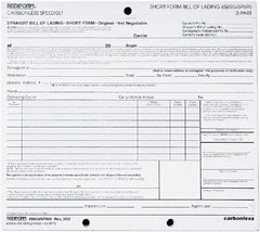 REDIFORM - 50 Sheet, 8-1/2 x 7", Bill of Lading - White - Eagle Tool & Supply