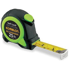 Komelon - 25' x 1" Yellow Blade Tape Measure - Eagle Tool & Supply