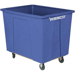 Wesco Industrial Products - 450 Lb Load Capacity, 8 Bushels, Plastic Box Truck - 24" Wide x 35" Long x 29-3/4" High, Blue - Eagle Tool & Supply