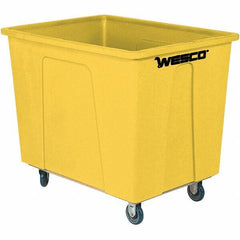 Wesco Industrial Products - 450 Lb Load Capacity, 8 Bushels, Plastic Box Truck - 24" Wide x 35" Long x 29-3/4" High, Yellow - Eagle Tool & Supply